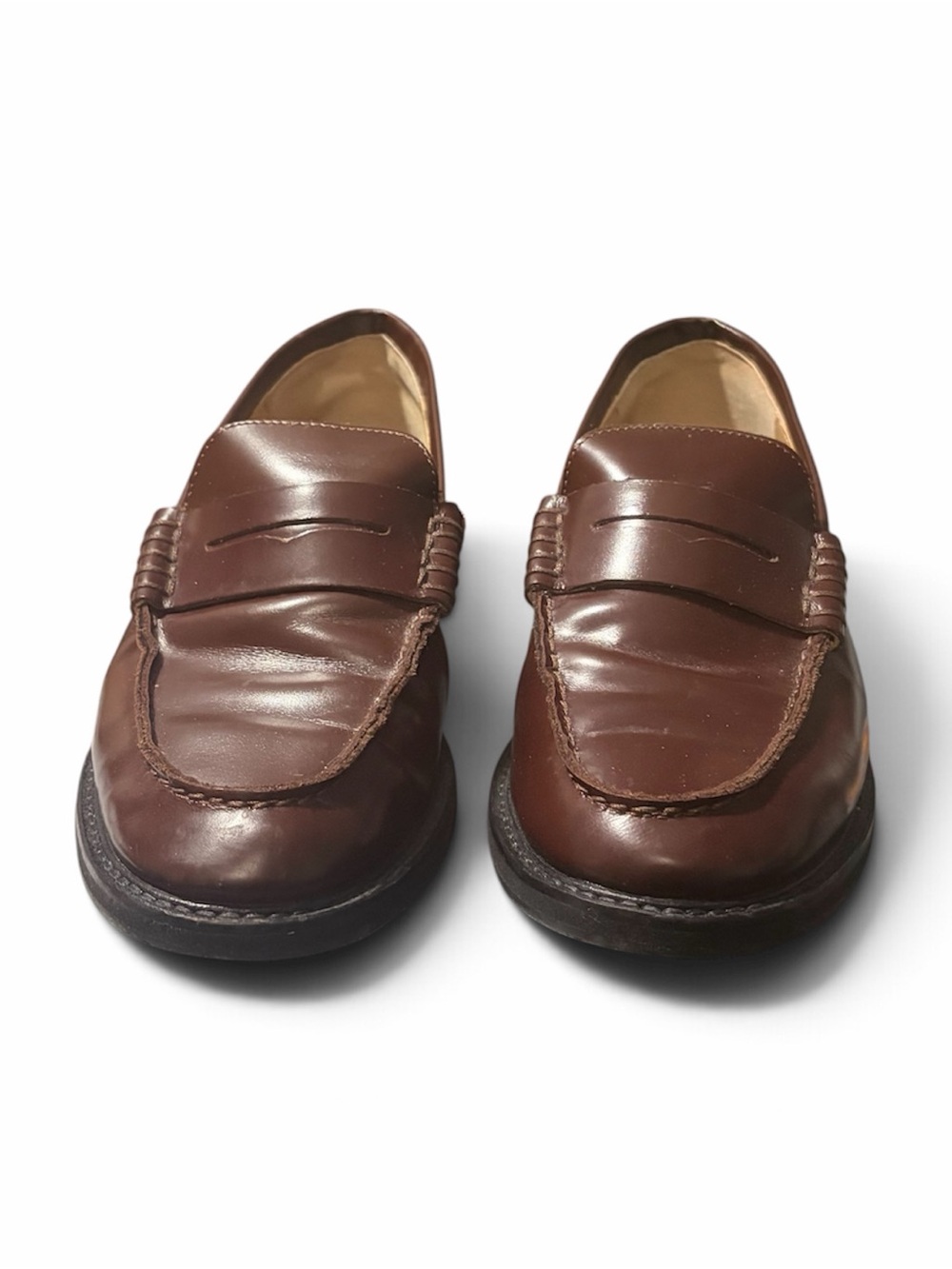 Steve Madden Madison Burgundy Leather Penny Loafers